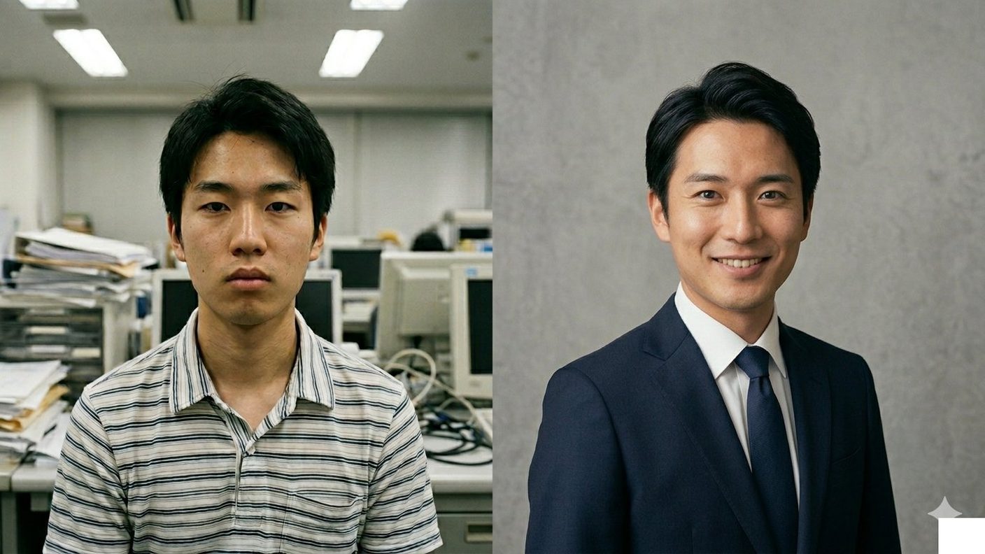 採用写真のBefore/After比較